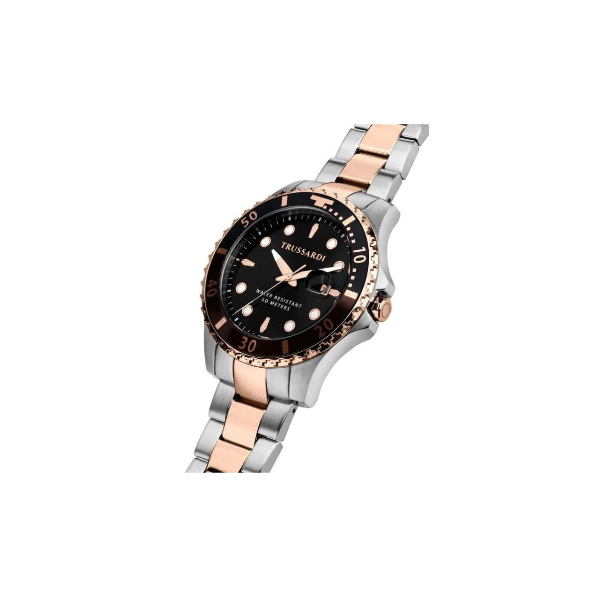 Trussardi R2453169001 Men's Watch 42 Mm Silver Gold Gift Set Trussardi R2453169001 Men's Watch 42 Mm Silver Gold Gift Set