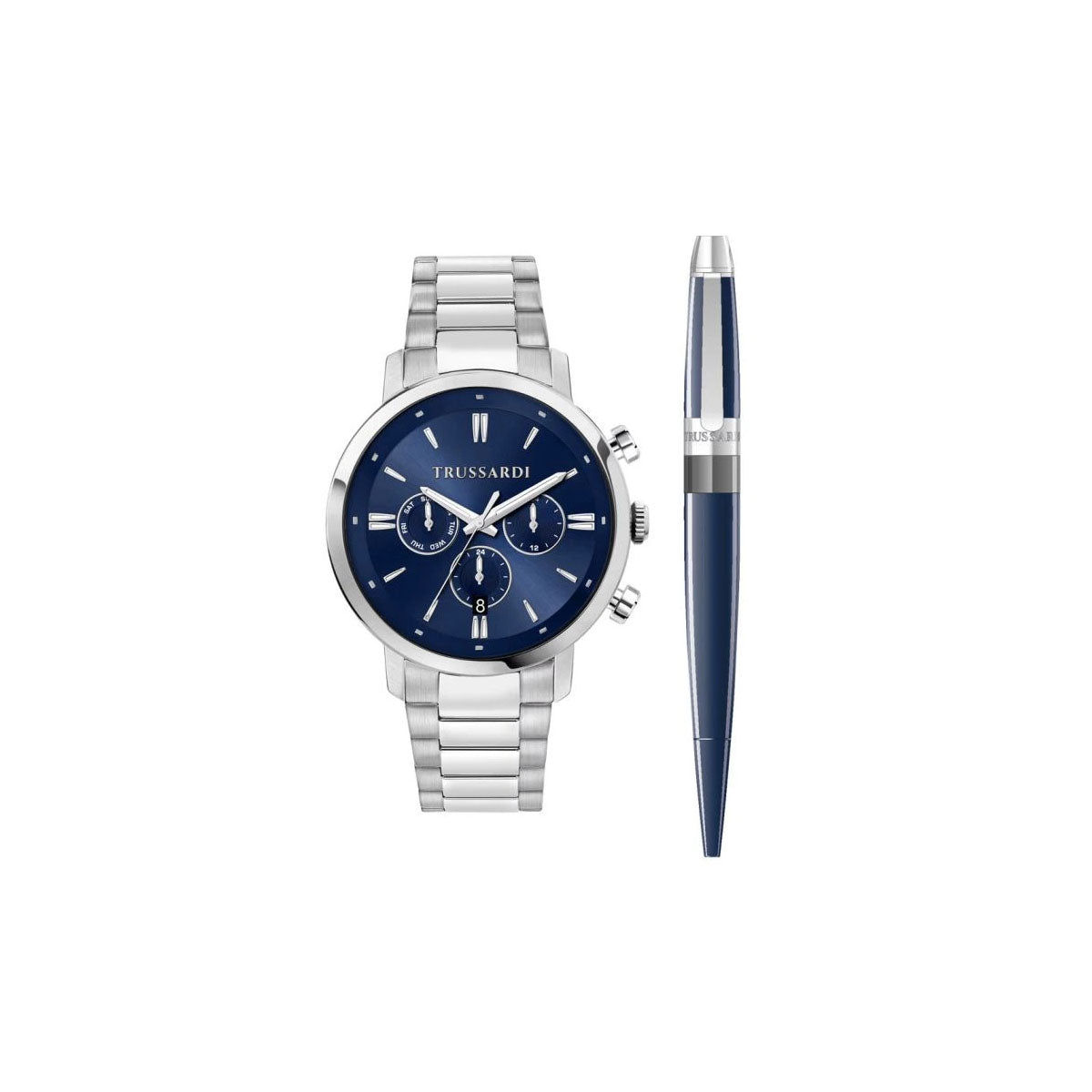 Trussardi T-Couple R2453147018 Men's Watch 43mm Silver Gift Set Trussardi T-Couple R2453147018 Men's Watch 43mm Silver Gift Set