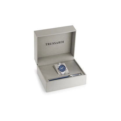 Trussardi T-Couple R2453147018 Men's Watch 43mm Silver Gift Set