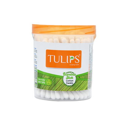 Tulips Bamboo Stick Cotton Buds 100 Pcs