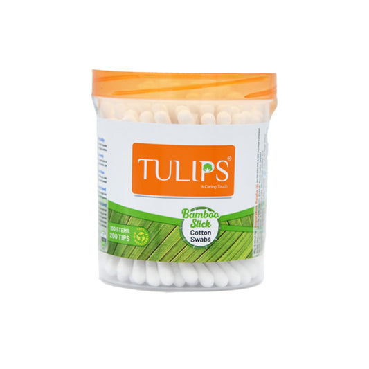 Tulips Bamboo Stick Cotton Buds 100 Pcs