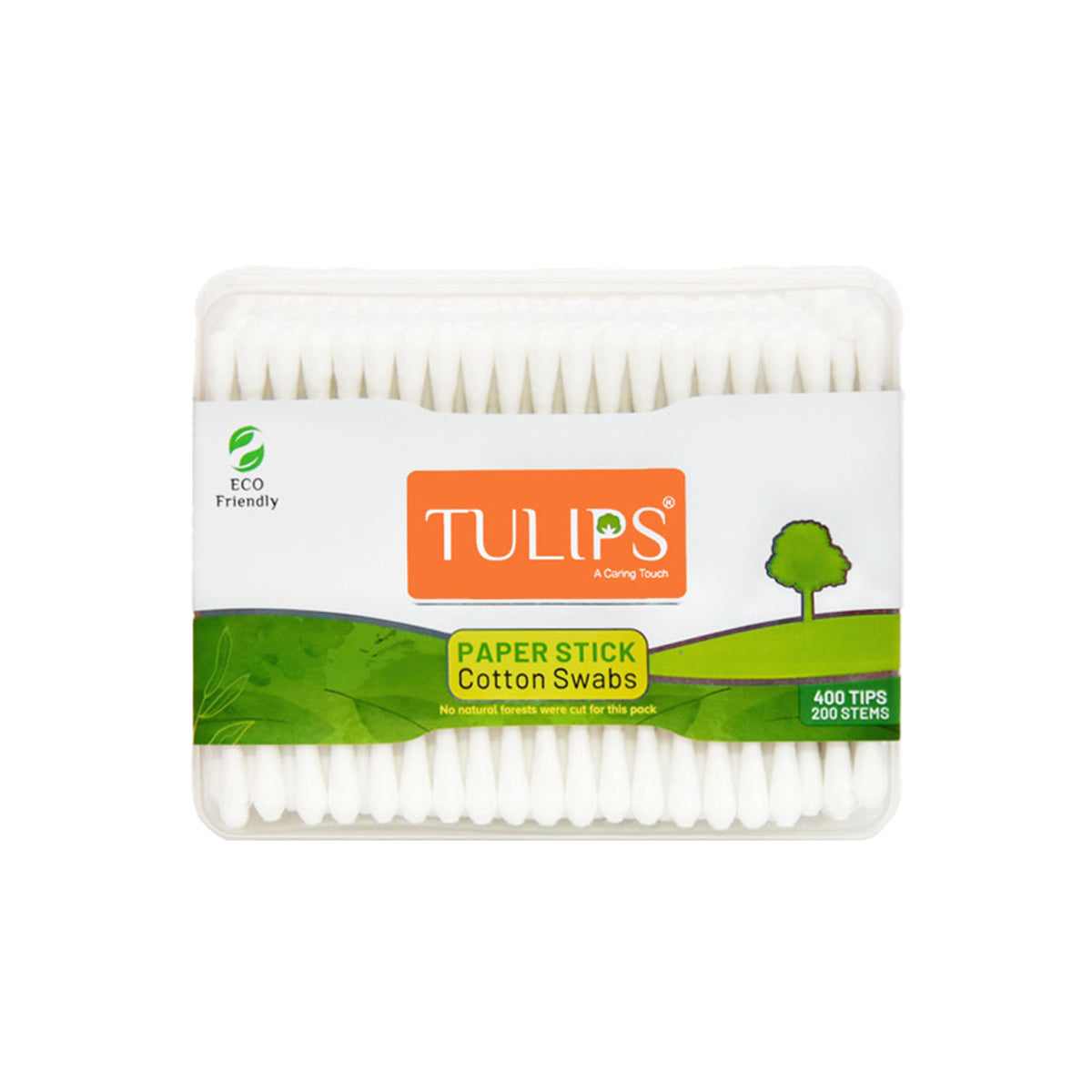 Tulips Paper Stick Cotton Swabs 200pcs