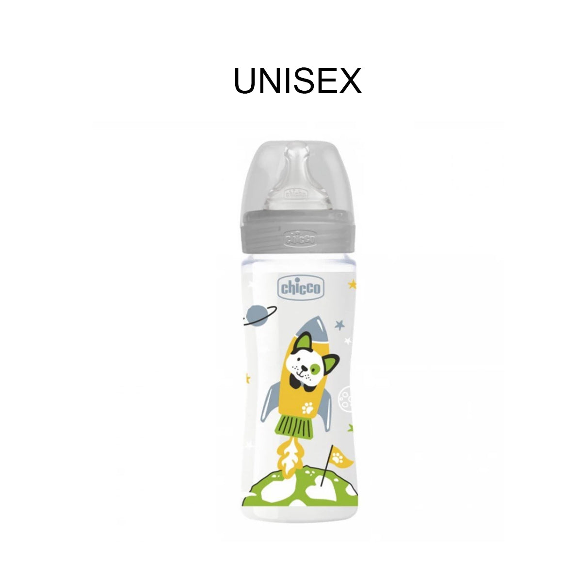 Chicco Anti-Colic Well Being Plastic Baby Bottle With Fast Flow Silicone Nipple 330ml Chicco Anti-Colic Well Being Plastic Baby Bottle With Fast Flow Silicone Nipple 330ml