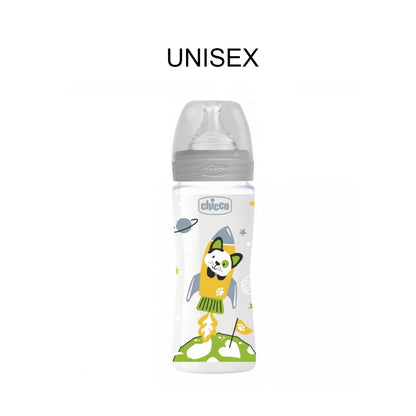 Chicco Anti-Colic Well Being Plastic Baby Bottle With Fast Flow Silicone Nipple 330ml