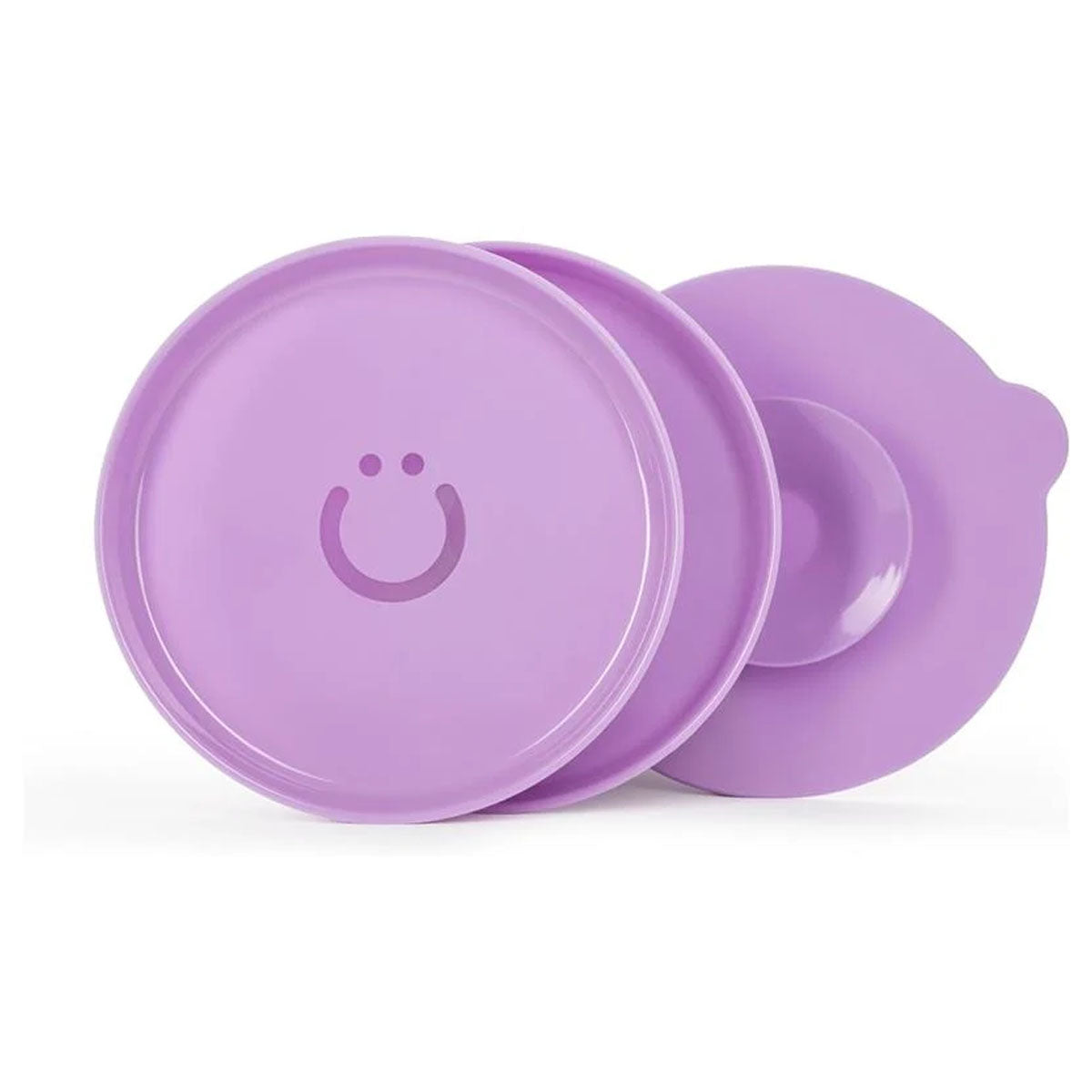 Ubbi 2-Plate Set With Suction Base - Purple