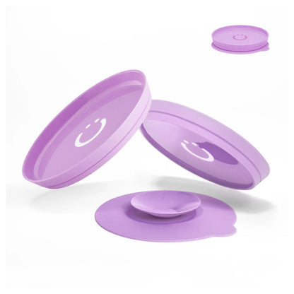 Ubbi 2-Plate Set With Suction Base - Purple