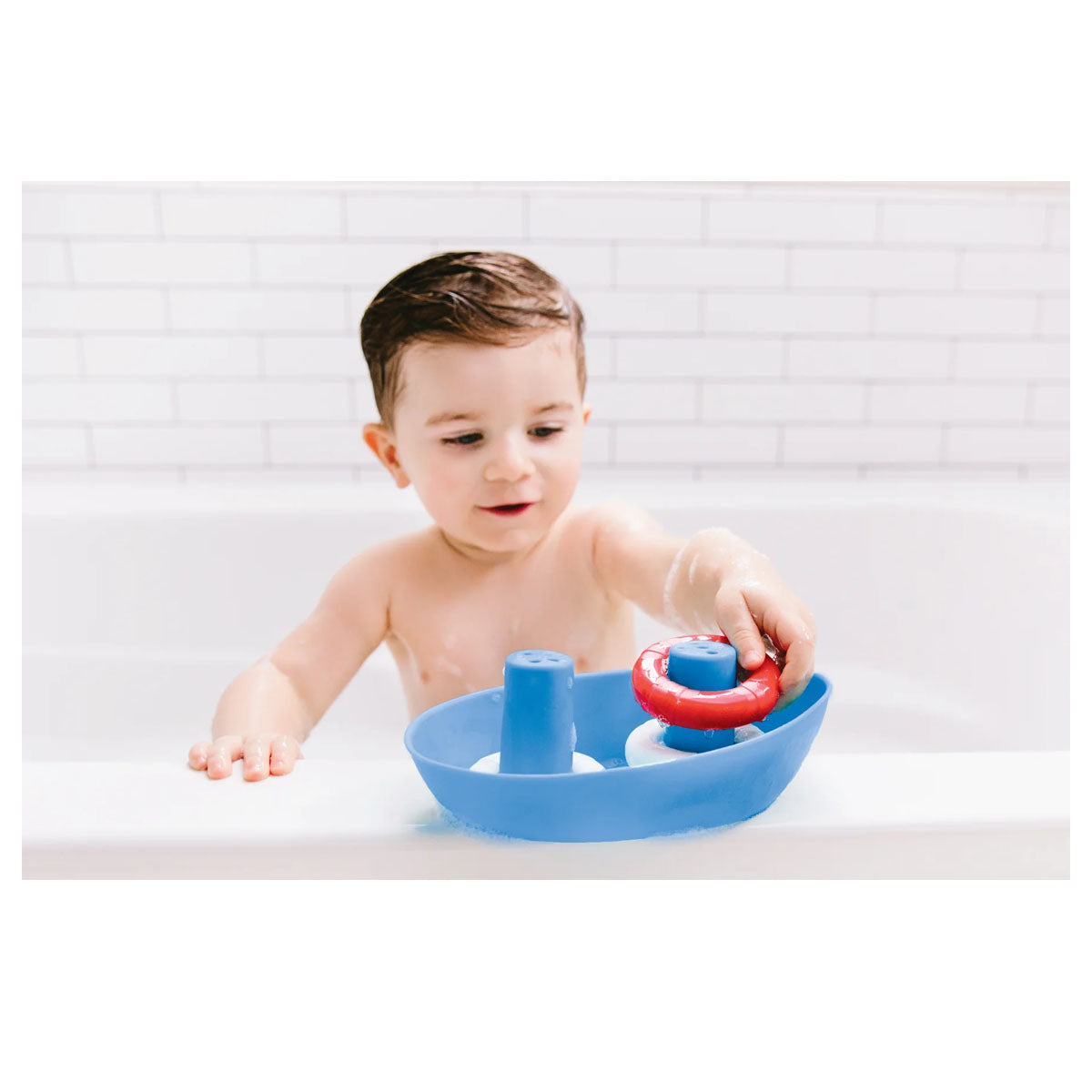 Ubbi Boat And Buoys Bath Toy