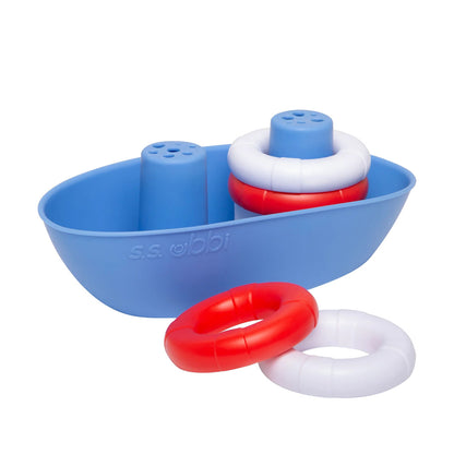Ubbi Boat And Buoys Bath Toy