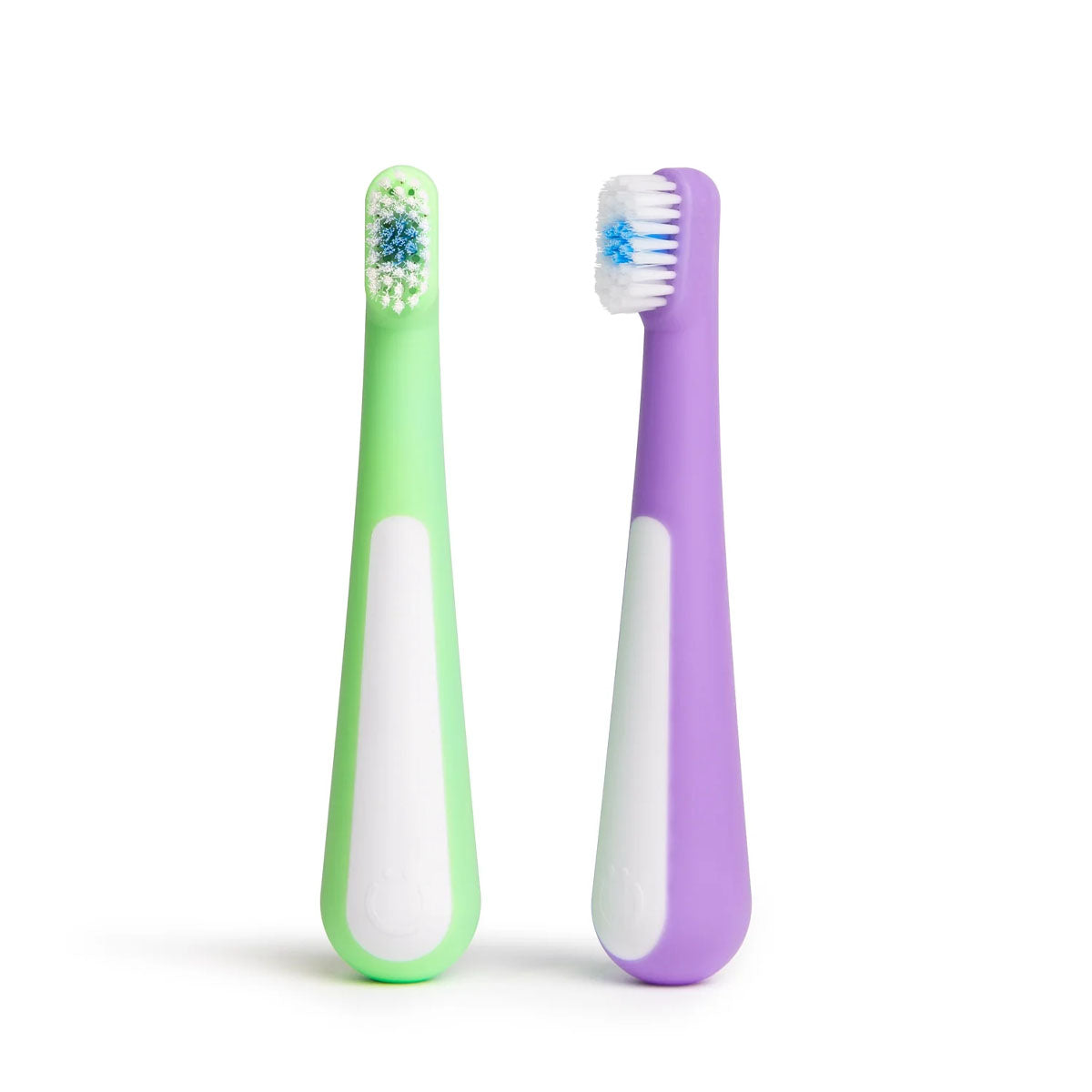 Ubbi Bristled Toddler Toothbrush 2-pack - Purple & Green