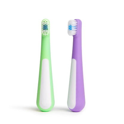 Ubbi Bristled Toddler Toothbrush 2-pack - Purple & Green
