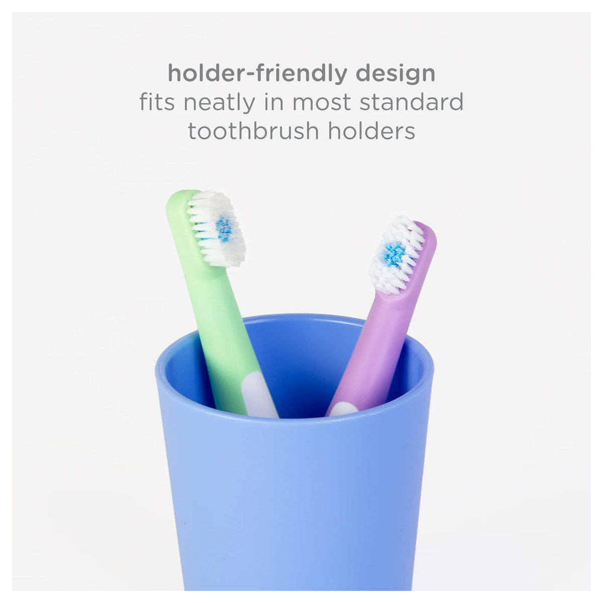 Ubbi Bristled Toddler Toothbrush 2-pack - Purple & Green