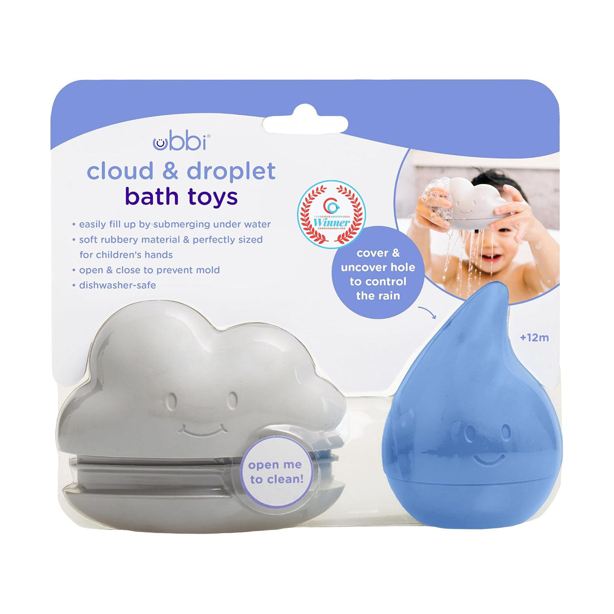 Ubbi Cloud & Droplet Bath Toys