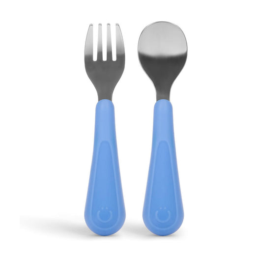 Ubbi Stainless Steel Toddler Fork & Spoon Set