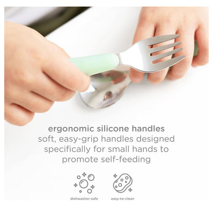 Ubbi Stainless Steel Toddler Fork & Spoon Set