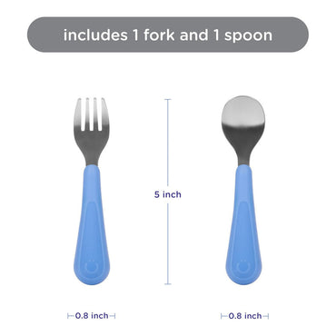 Ubbi Stainless Steel Toddler Fork & Spoon Set
