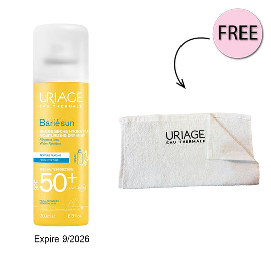 Uriage Bariesun Moisturizing Dry Mist Spf50+ 200ml + Free Towel