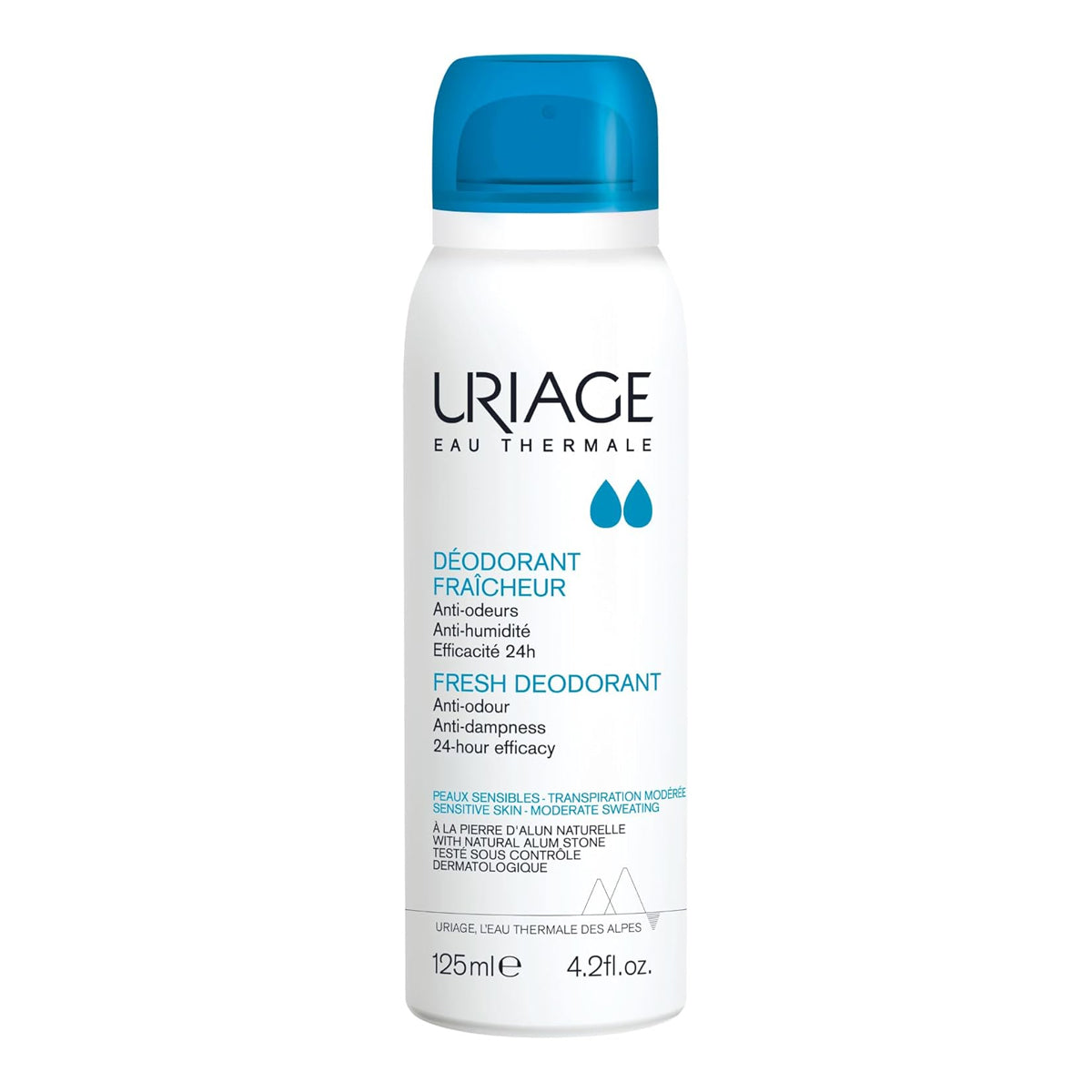 Uriage Fresh Deodorant Spray for Sensitive Skin 24h Protection 125ml