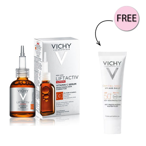 Vichy Liftactiv Supreme Vitamin C Serum 20ml + Free Vichy Uv Age 50 Spf 15ml