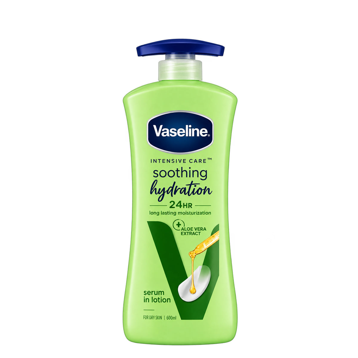 Vaseline Intensive Care Soothing Hydration Aloe Vera Body Serum In Lotion 600ml