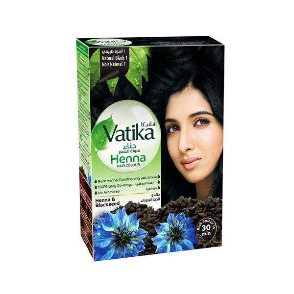 Vatika Henna Hair Colour Henna & Blackseed Natural Black 1