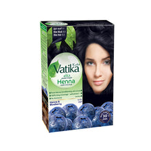 Load image into Gallery viewer, Vatika Henna Hair Colour Henna &amp; Blueberry Blue Black 1.1