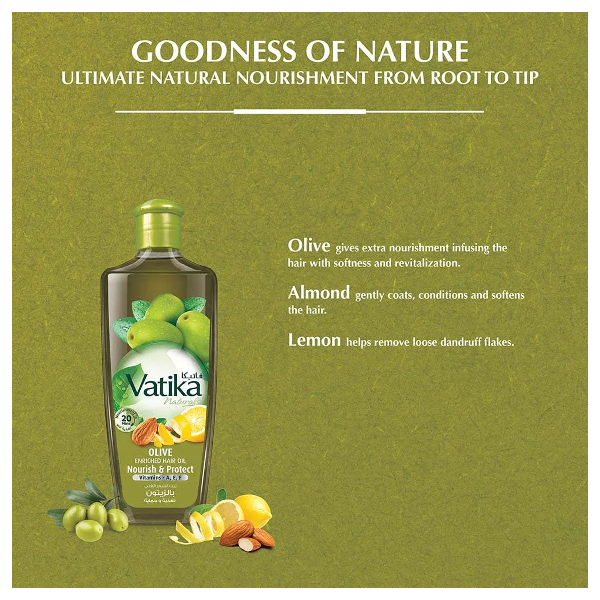 Vatika Natural Olive Enriched Hair Oil 200ml