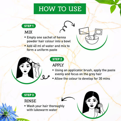 Vatika Henna Hair Colour Henna & Blackseed Natural Black 1