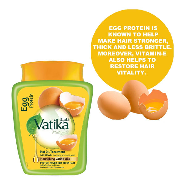 Vatika Hot Oil Treatment Protein Nourished, Thick Hair Egg Protein 1kg