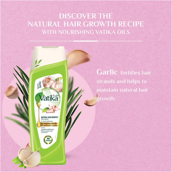 Vatika Natural Hair Growth Spanish Garlic Shampoo 400ml