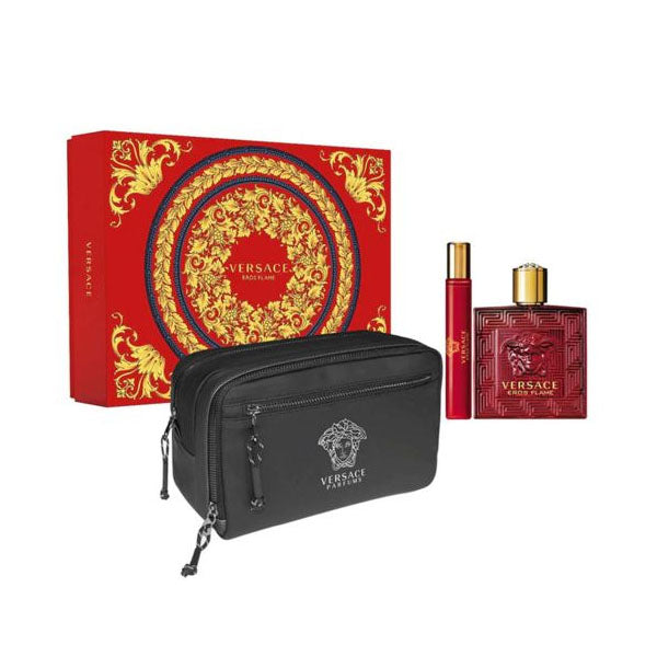 Versace Eros Flame Edp 100ml + Trousse Edp 10ml Gift Set For Men ...