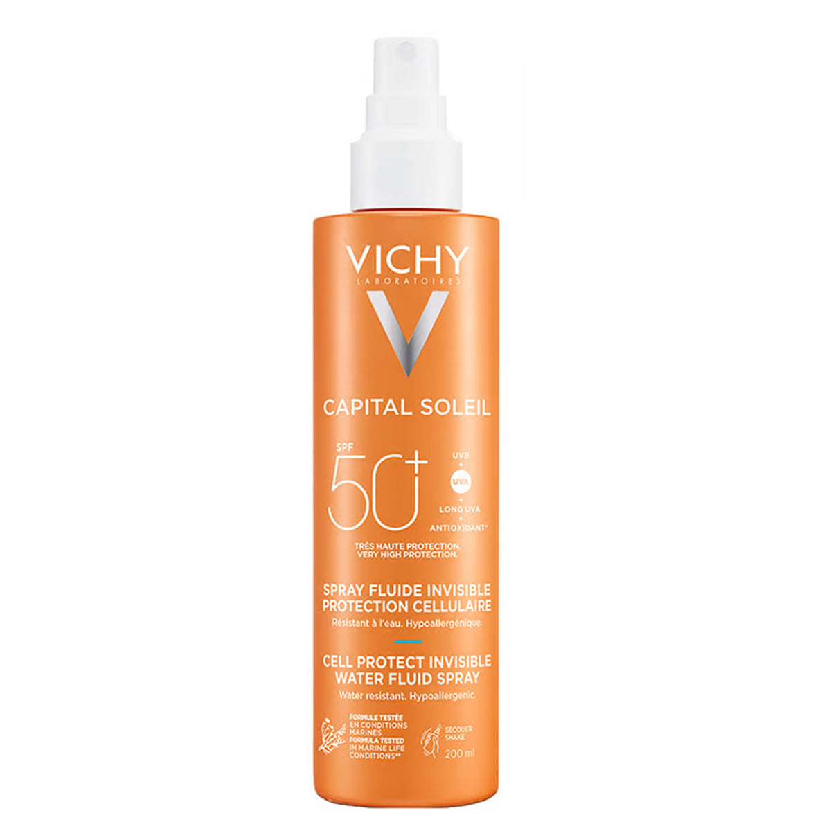 Vichy Capital Soleil Cell Protect Invisible Water Fluid Spray SPF50+ 2 ...