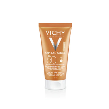 Vichy Capital Soleil Tinted Dry Touch Protective Face Fluid For Combination To Oily Skin  SPF 50+ 50ml