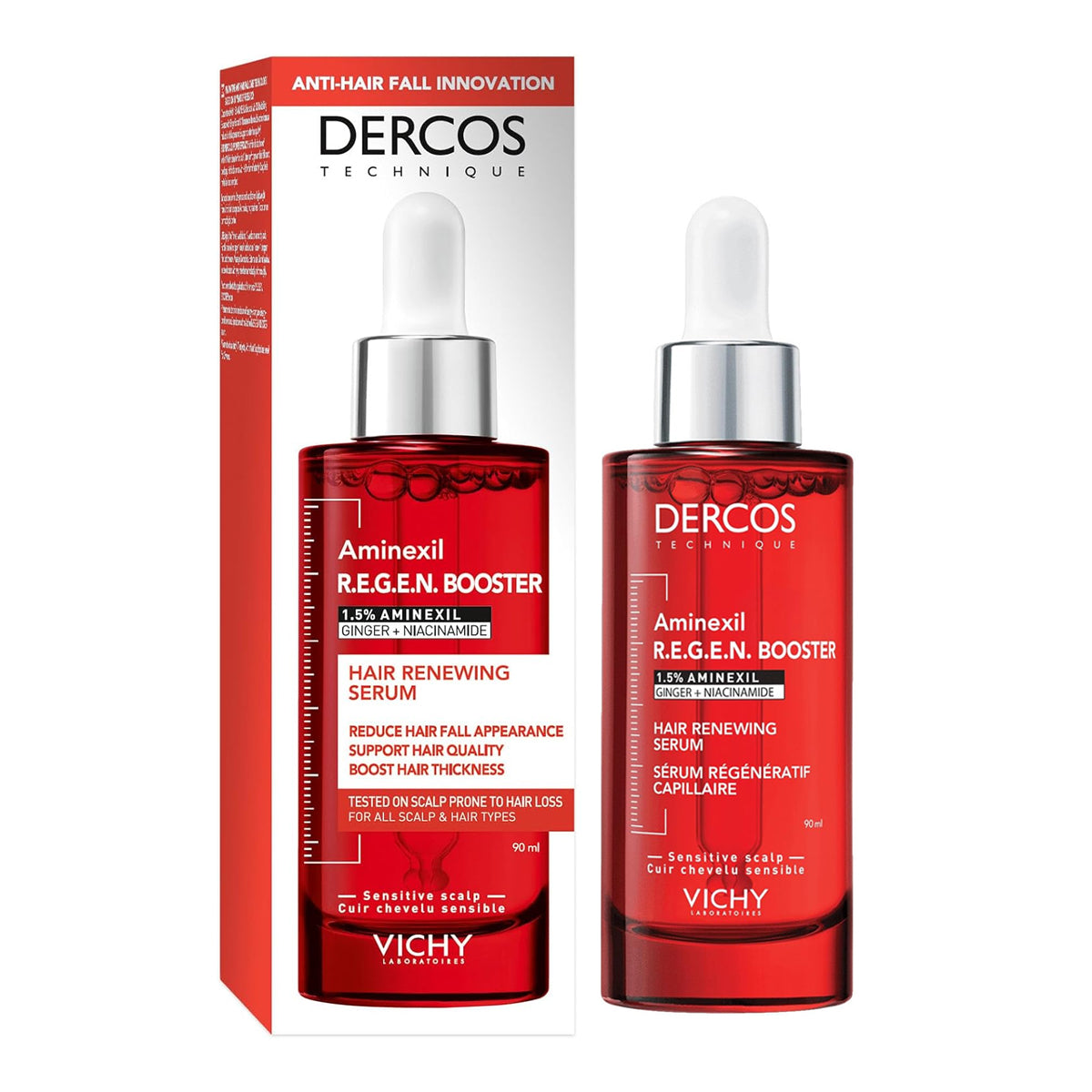 Vichy Dercos Aminexil R.E.G.E.N. Booster Hair Renewing Serum 90ml