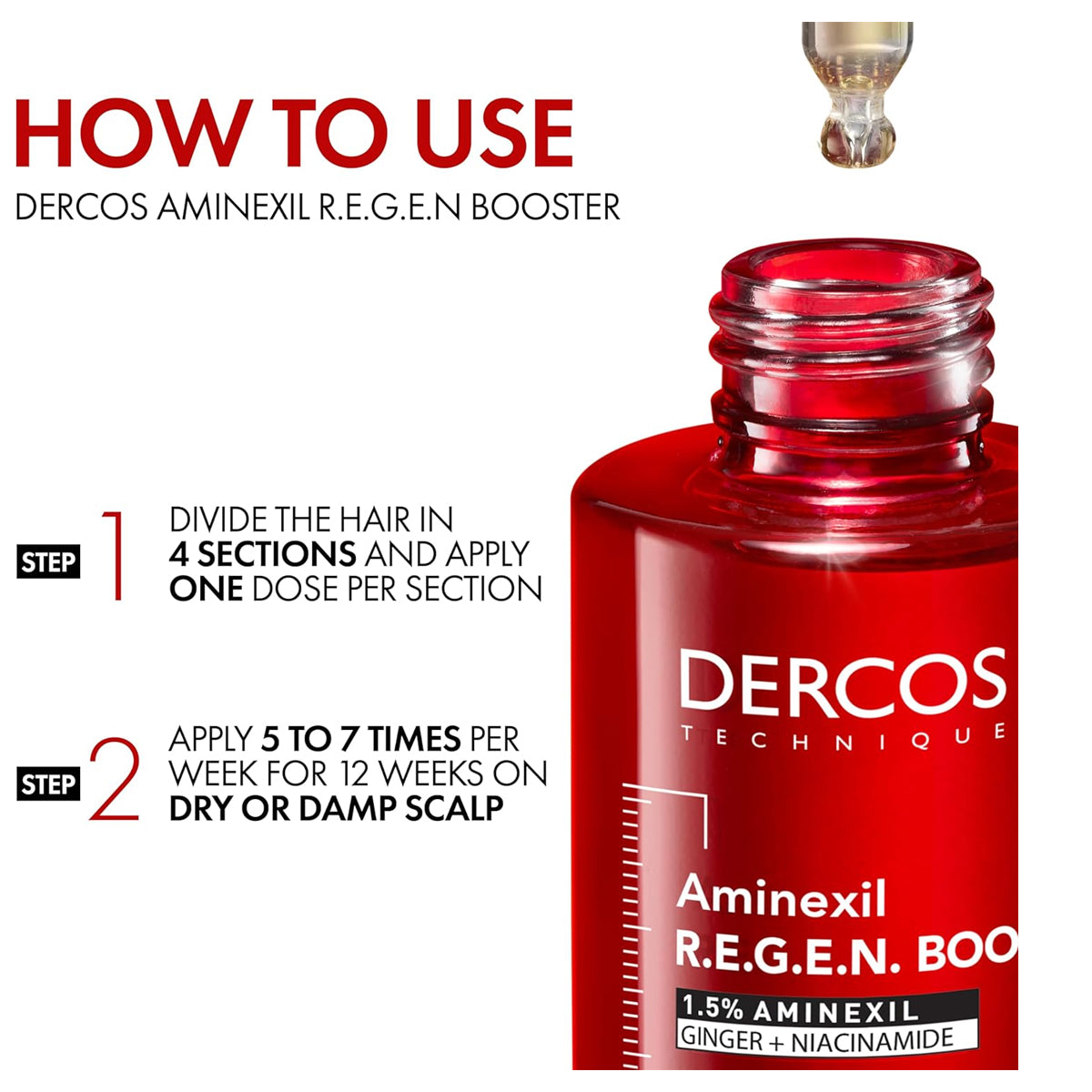 Vichy Dercos Aminexil R.E.G.E.N. Booster Hair Renewing Serum 90ml