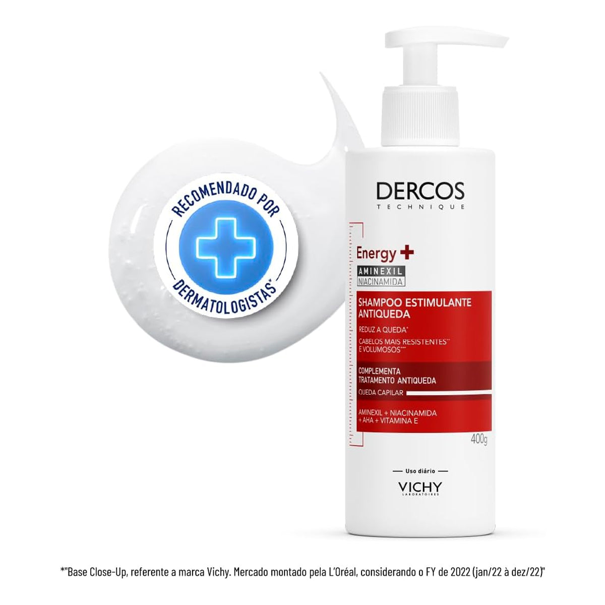 Vichy Dercos Energising Anti Hair Fall Shampoo with Aminexil 400ml