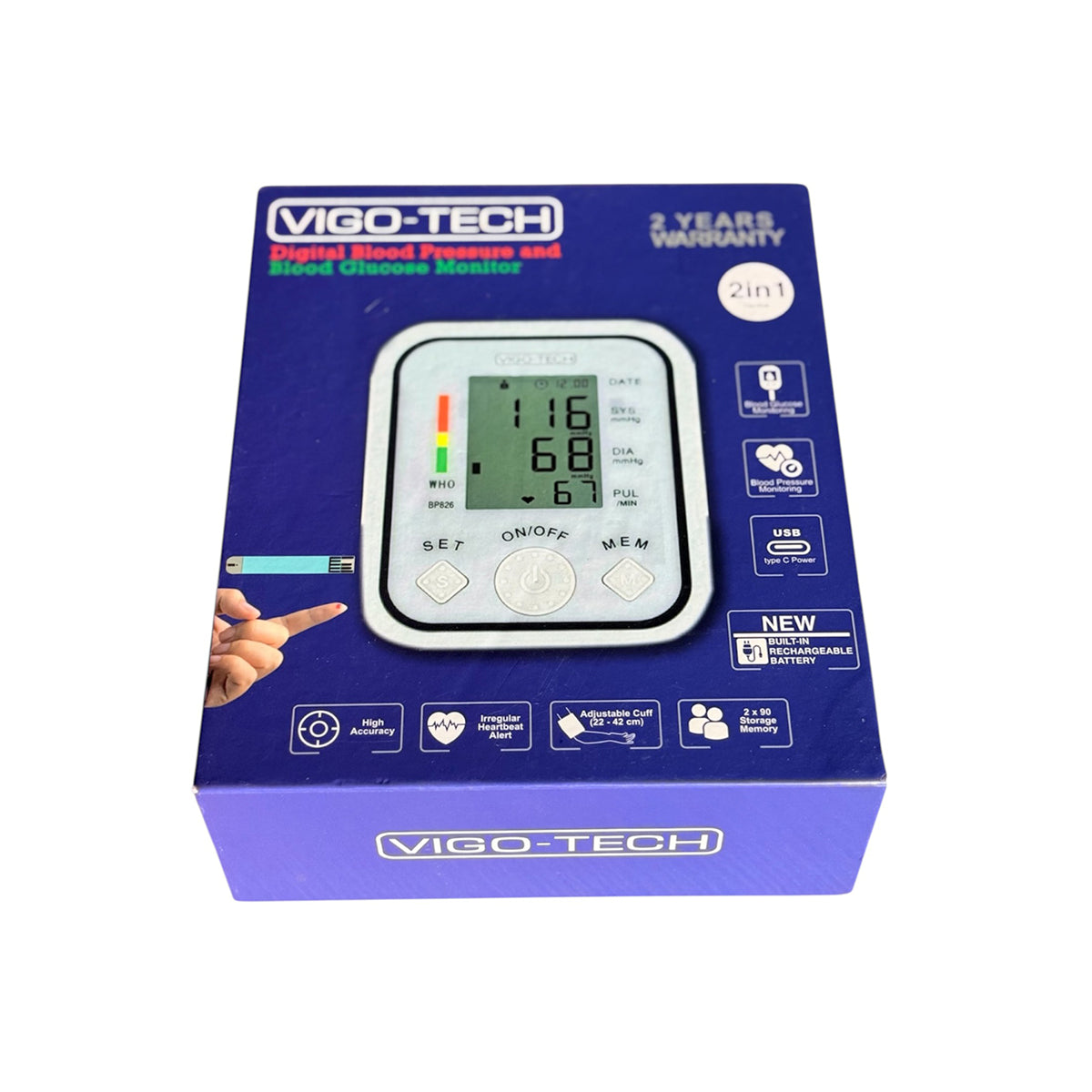 Vigo Tech Blood Pressure & Blood Glucose Monitor