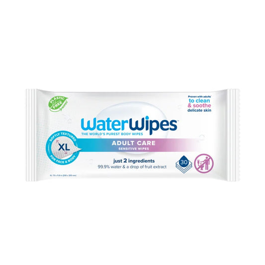 WaterWipes Adult Care Sensitive Wipes 30 Pieces