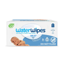 Load image into Gallery viewer, Water Wipes Super Value Pack, 540 Wipes (9 Packs Of 60 Wipes)