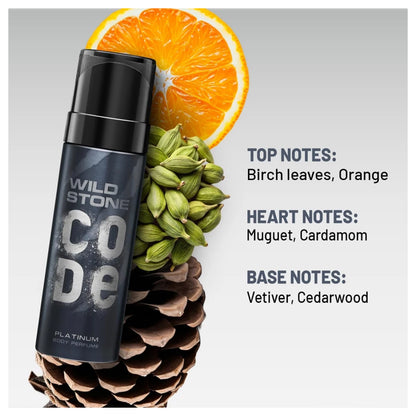 Wild Stone Code Platinum Body Perfume Spray for Men 120ml
