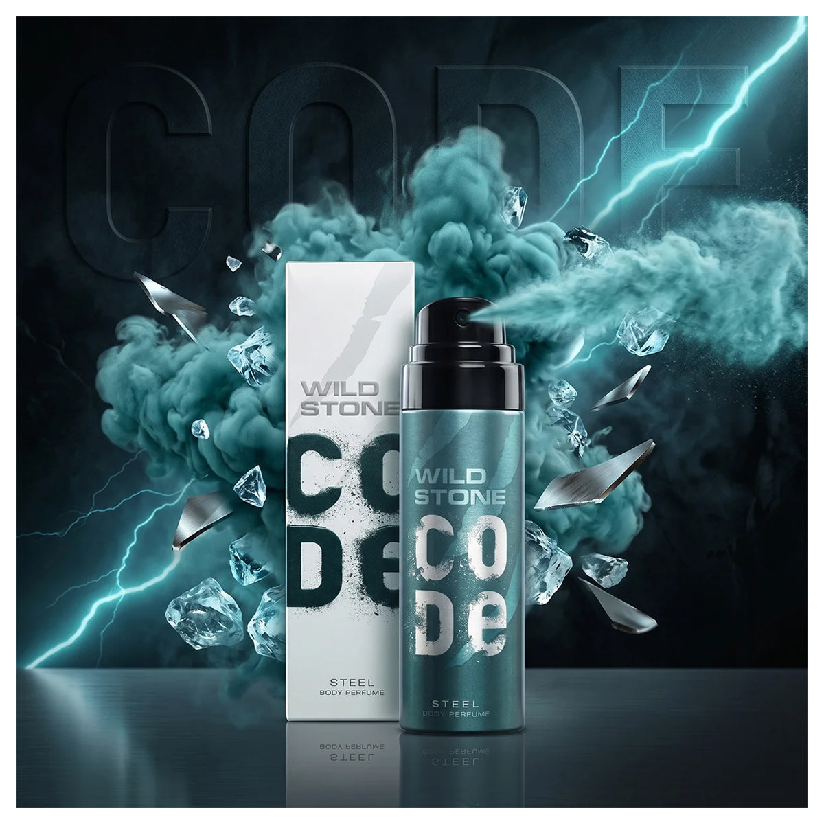 Wild Stone Code Steel Body Perfume Spray for Men 120ml