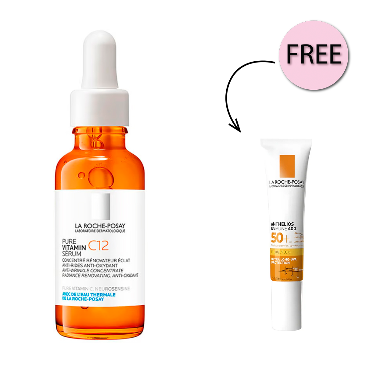 La Roche-Posay 10% Pure Vitamin C Anti Aging Face Serum for Wrinkles  30ml