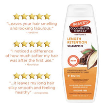Load image into Gallery viewer, PALMERS COCOA BUTTER LENGTH RETENTION SHAMPOO 400ML + FREE LENGTH RETENTION CONDITIONER 50ML