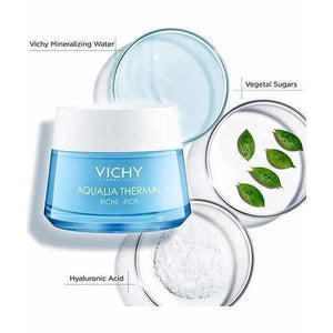 Vichy Aqualia Thermal Rich Face Cream Moisturizer for Dry Skin with Hyaluronic acid 50ml