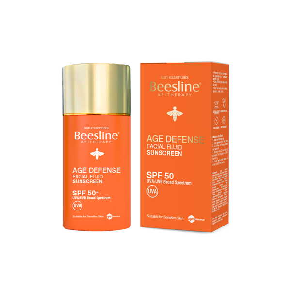 BEESLINE AGE DEFENSE FACIAL FLUID SUNSCREEN SPF 50+