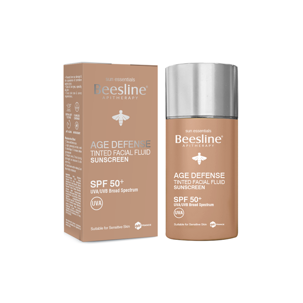 BEESLINE AGE DEFENSE TINTED FACIAL FLUID SUNSCREEN