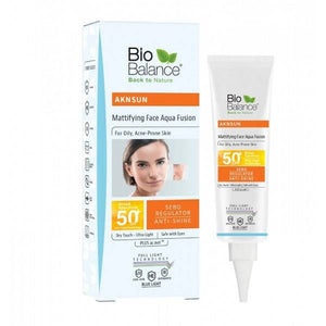 BIO BALANCE AKNSUN MATTIFYING AQUA FUSION DRY TOUCH 50+SPF 40ML