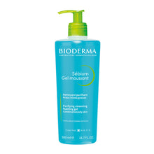 Load image into Gallery viewer, BIODERMA SEBIUM GEL MOUSSANT PURIFYING CLEANSING FOAMING GEL 500ML