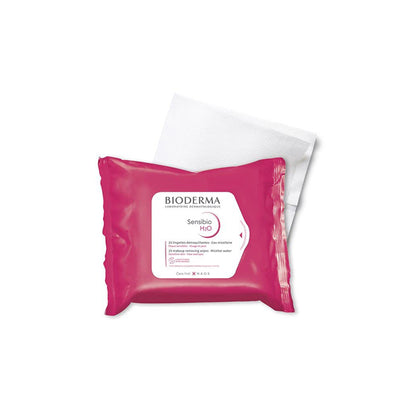 BIODERMA SENSIBIO H20 MAKEUP REMOVING WIPES  x25 WIPES