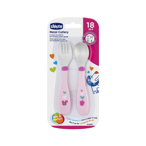 CHICCO METAL CUTLERY 18M+