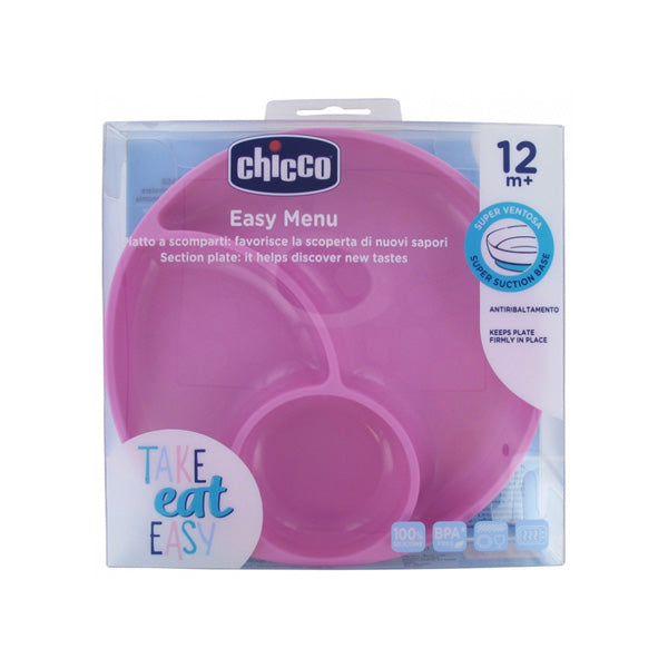 CHICCO SILICONE DIVIDED PLATE 12M+